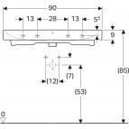 Geberit iCon izlietne, balta, 90x48.5 cm 4