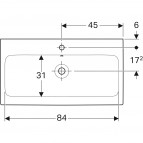 Geberit iCon izlietne, balta, 90x48.5 cm 2