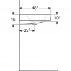 Geberit iCon izlietne, balta, 90x48.5 cm 3