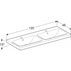 Geberit iCon Light dubultizlietne, balta, 120x48 cm 6