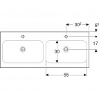 Geberit iCon Light dubultizlietne, balta, 120x48 cm 5