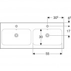 Geberit iCon Light dubultizlietne, balta, 120x48 cm 2