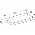 Geberit iCon Light izlietne, balta, 90x48 cm 2