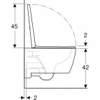 Geberit iCon Rimfree piekaramais pods ar QR/SC vāku, balts 8