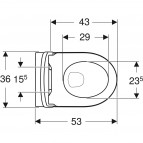 Geberit iCon Rimfree piekaramais pods ar QR/SC vāku, balts 6