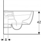 Geberit iCon sienas tualetes gludām sānu malām, Rimfree, balts 3