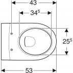 Geberit iCon sienas tualetes gludām sānu malām, Rimfree, balts 4