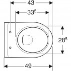 Geberit iCon sienas tualetes pods Compact, Rimfree, balts 5