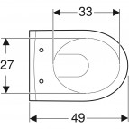 Geberit iCon sienas tualetes pods, samazināts dziļums, Compact, balts 6