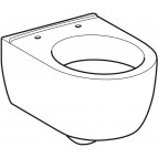 Geberit iCon sienas tualetes pods, samazināts dziļums, Compact, balts 5