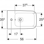 Geberit iCon Square grīdas bidē, slēgta forma, balts 3