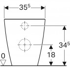 Geberit iCon Square grīdas tualetes pods, Rimfree, balts 4