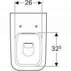 Geberit iCon Square grīdas tualetes pods, Rimfree, balts 2