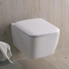 Geberit iCon Square sienas tualetes pods, Rimfree, balts 2