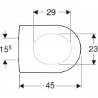 Geberit iCon tualetes poda vāks ar QR/SC, balts 5