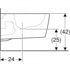 Geberit ONE sienas bidē, gludām sānu malām, balts 3