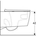 Geberit ONE sienas tualetes pods, TurboFlush, ar SC/QR vāku, balts 2