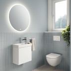 Geberit Aniara Rimfree piekaramis pods ar SC/QR vāku, Balts 6