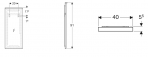 Geberit Xeno² spogulis ar LED 40x91 cm, Anodēts alumīnijs 2