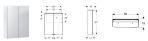 Geberit Option Basic spoguļskapis ar LED 56x68 cm, Balts 2