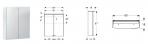 Geberit Option Basic spoguļskapis ar LED 60x68 cm, Balts 2