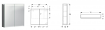 Geberit Option spoguļskapis ar LED 75x70 cm, Spoguļstikls 2