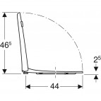 Geberit Selnova Comfort sienas WC Premium Rimfree. Pagarināts - 70cm 3