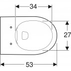 Geberit Selnova Rimfree piekaramis pods, balts 6