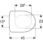 Geberit Selnova pods, horizontāls izvads, balts 6