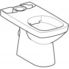 Geberit Selnova square rimfree унитаз, горизонтальный, белый 2