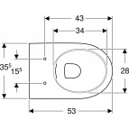 Geberit Selnova Rimfree piekaramis pods, balts 5