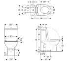 Geberit Selnova Rimfree pods ar SC vāku horizontāls izvads 13