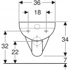 Geberit Selnova Compact piekaramis pods, balts, 48 cm 11