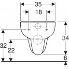 Geberit Smyle piekarams tualetes pods, Rimfree, balts 4