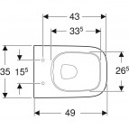 Geberit Smyle Square Compact piekarams tualetes pods, Rimfree, balts 4