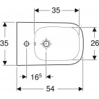 Биде подвесное Geberit Smyle Square, белый 2