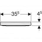 Крышка для унитаза Geberit Smyle, тонкий, белый 2