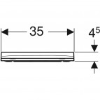 Geberit Smyle Square tualetes poda vāks, sendviča forma, balts 3