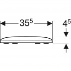 Крышка для унитаза Geberit Smyle, белая 3