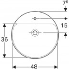 Раковина встраиваемая сверху накладная GEBERIT Variform 50 cm 2