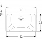 Geberit VariForm daļēji iebūvējama izlietne, taisnstūra, 55 cm 4