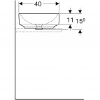 Hакладная раковина Geberit VariForm, эллиптическая, 55 cm 3