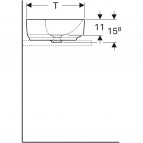 Раковина встраиваемая сверху накладная GEBERIT Variform, 50 cm 4