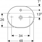 Geberit VariForm uzliekama izlietne, eliptiska, bez pārplūdes, 50 cm 2