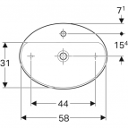 Раковина VariForm Hакладная, овальная, с поверхностью под смеситель 7