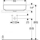 Geberit VariForm uzliekama izlietne, taisnstūra, bez pārplūdes, 55 cm 10