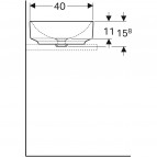 Geberit VariForm uzliekama izlietne, taisnstūra, bez pārplūdes, 55 cm 11