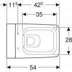 Geberit Xeno² piekarams tualetes pods, Rimfree, balts 4