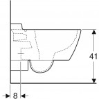 Geberit Xeno² piekarams tualetes pods, Rimfree, balts 3