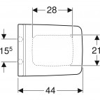 Geberit Xeno² tualetes poda vāks, SQ, balts 5